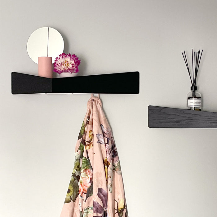 Wand-Nachttisch: 2 Stk. - BESIDE - weiß mit weißer Schublade