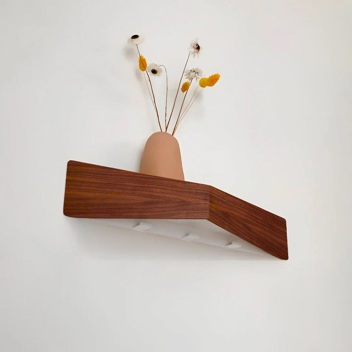 Wall-mounted bedside table: 2 pcs. - BESIDE - white with white drawer