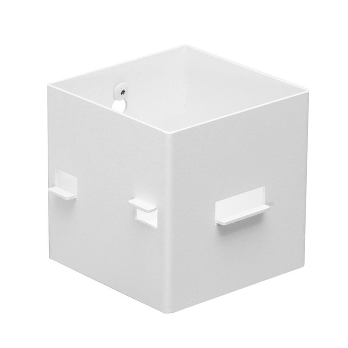 Box mit Regal, Wandmontage: 1 Stk. - LINE - weiß mit Eichenregal
