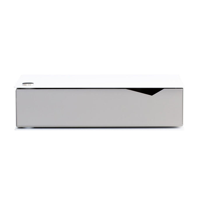 Wall-mounted bedside table: 1 pc. - BESIDE - white with gray drawer