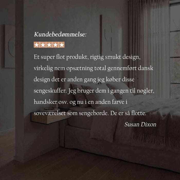 Wall-mounted bedside table: 2 pcs. - BESIDE - gray with oak drawer