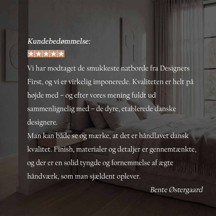 Wand-Nachttisch: 2 Stk. - BESIDE - grau mit Schublade aus Eichenholz