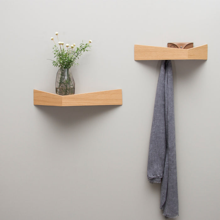 Wand-Nachttisch: 2 Stk. - BESIDE - weiß mit weißer Schublade