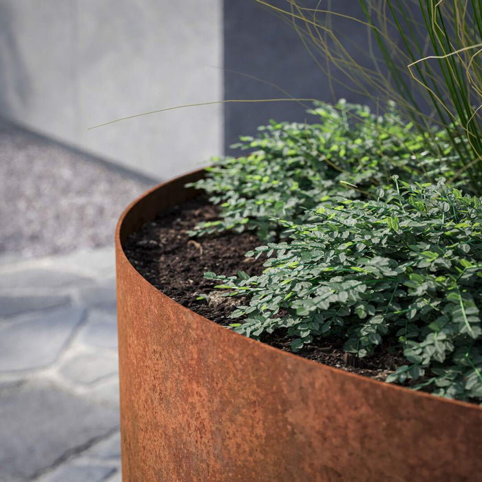 Rundt højbed i 3 mm Corten stål