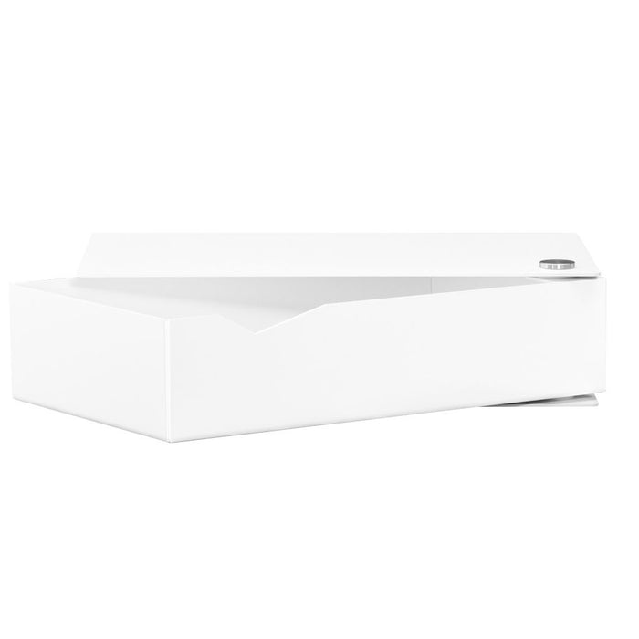 Wand-Nachttisch: 1 Stk. - DARÜBER - weiß mit weißer Schublade